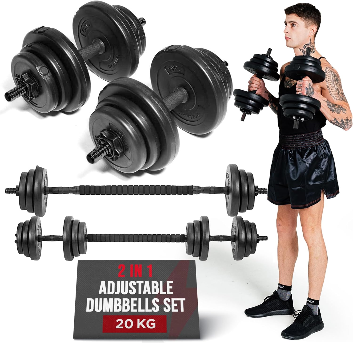 Gallant Adjustable Dumbbells Set, Hand Free Weights Dumbbells Set for Strength Training, Weight Lifting, Bodybuilding- Weight Sets for Men and Women